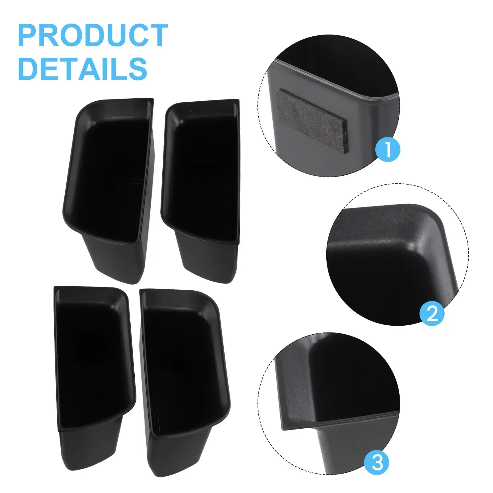 Center Storage Box Storage Box 4pcs/set ABS Accessories Armrest Storage Box Black Kit Replacement For Jetour T2