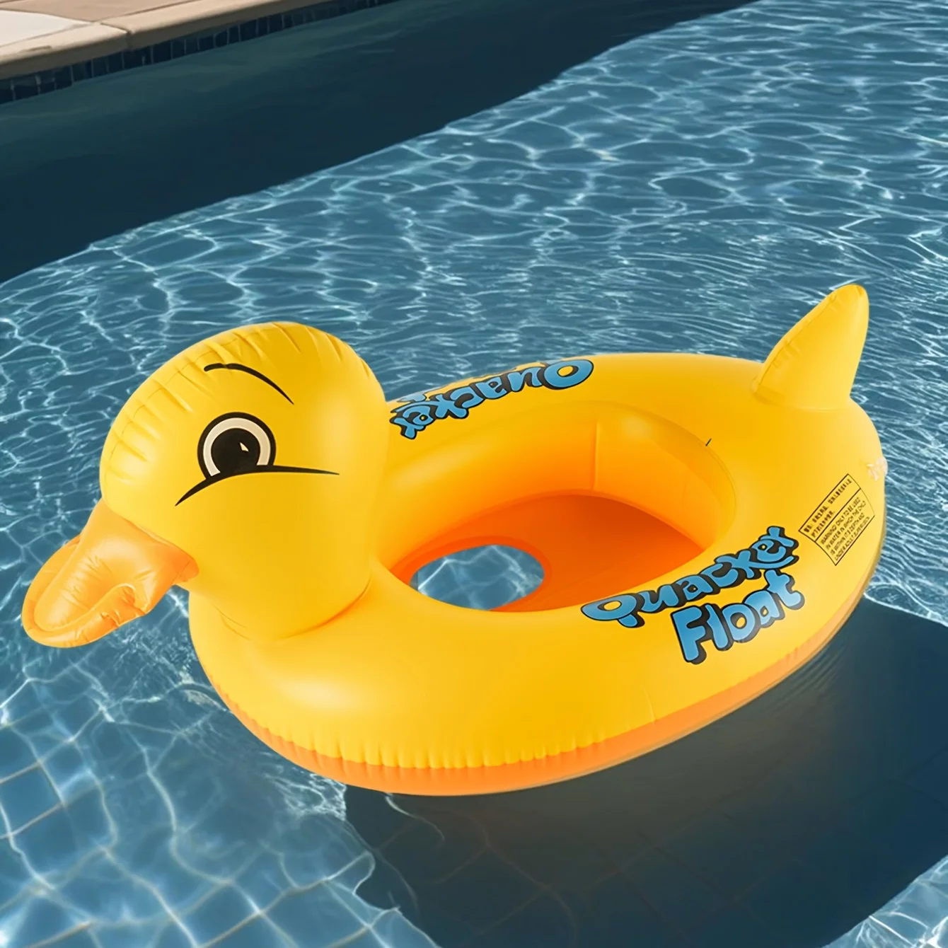 Flotador de piscina en forma de pato con asiento de seguridad, diseño de plegado rápido para playa y lago, flotador seguro para niños definitivo, 1 ud.