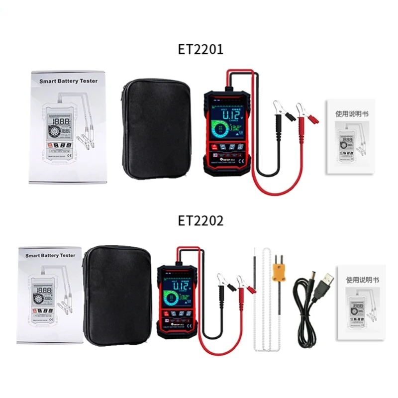 

Color Screen Car Digital Battery Tester Battery Testing Device 12 24V 100-1999CCA 3AH-250AH Automotive-Alternator Tester GTWS