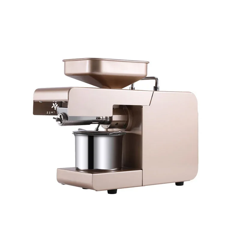 110V/220V Automatic Commercial Linseed Oil Press Peanut Oil Press Hot And Cold Stainless Steel Small Oil Press 700W