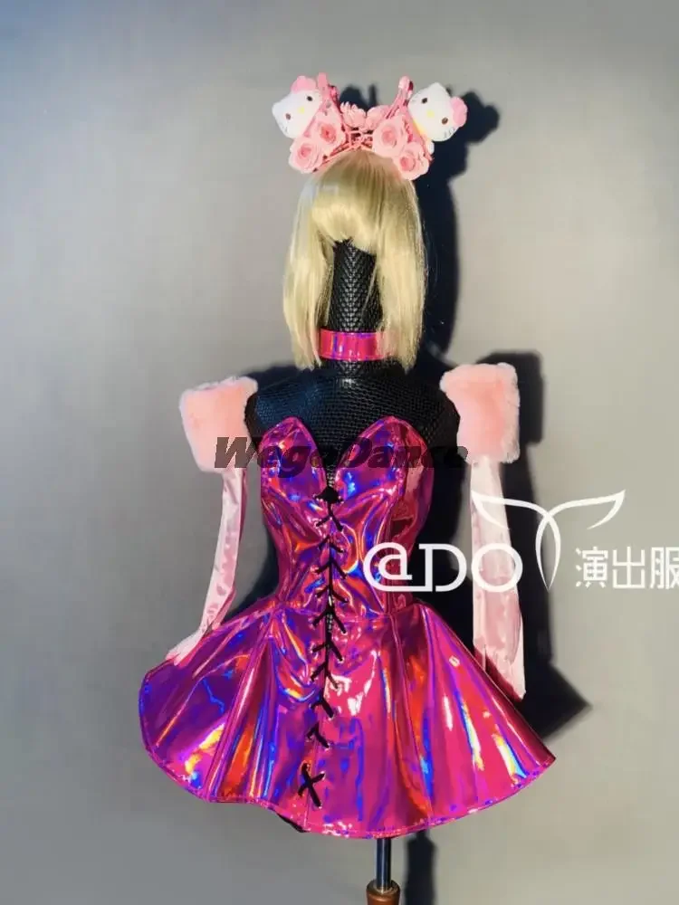 New Bar Nightclubs Red Mirror Laser GOGO Costumes Suit Women Musical Festival Clothing Stage Rave Outfit Festival Party Show Set