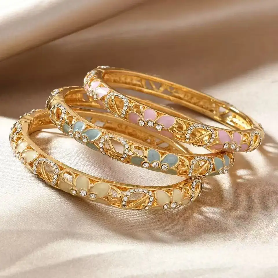

Retro Ethnic Landscape Thai Blue Old Beijing Open Fine Enamel Opening Bracelet, Fashionable Cheongsam Jewelry