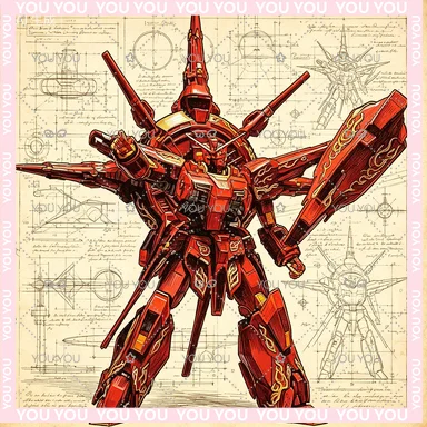 

New HUIJU Model 1/100 MG ZGMF-X13A Providence Chinese Red Assembly Model Kits Plastic Skeleton Action Figure Robot Plastic Model