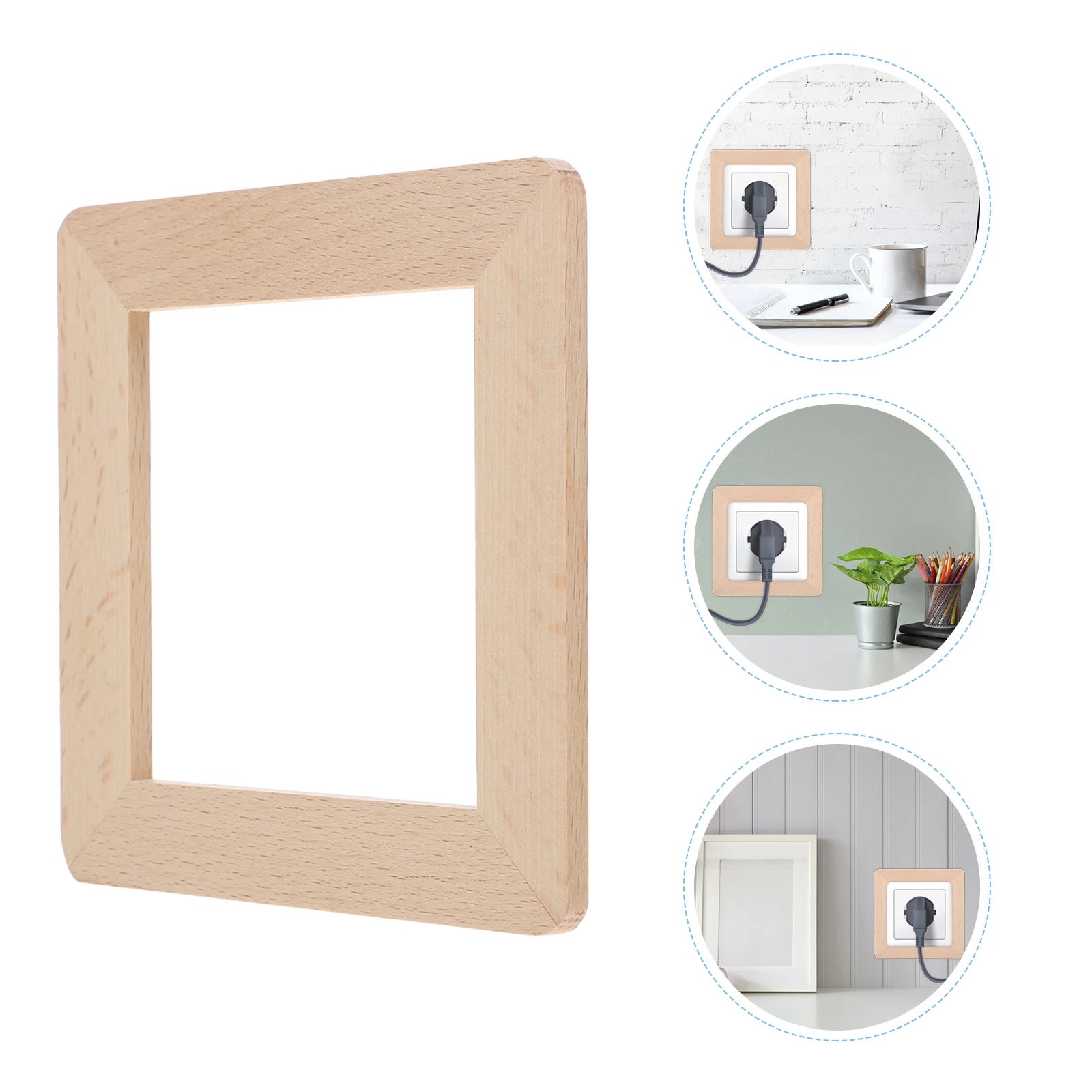 

Wood Outlet Wall Plate Socket Protector Square Cover Decorations Home Beautification Dust Proof Easy Installation Switch Plate