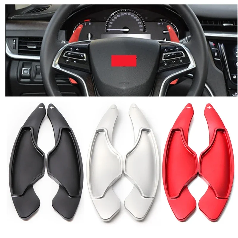

2Pcs Aluminum Alloy Steering Wheel Shift Paddle Shifter Extension for Cadillac ATS 2014-2017 ATS-L CT6 2016-2019 40T CT6