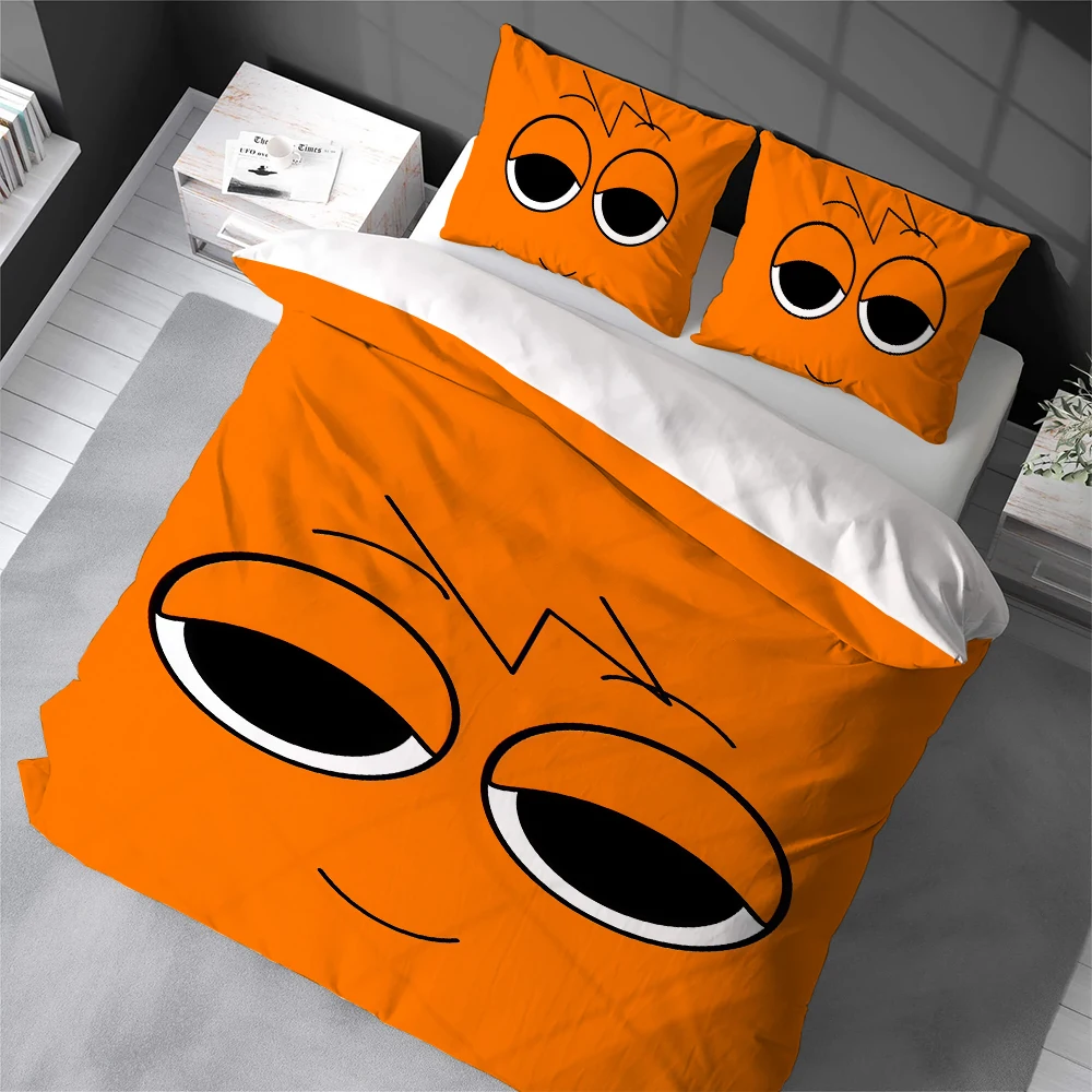 Cute S-Sprunki Duvet Cover Set Home Style Bedding Soft Laundry Cotton Bed 3 Piece Set Student Dormitory Gift