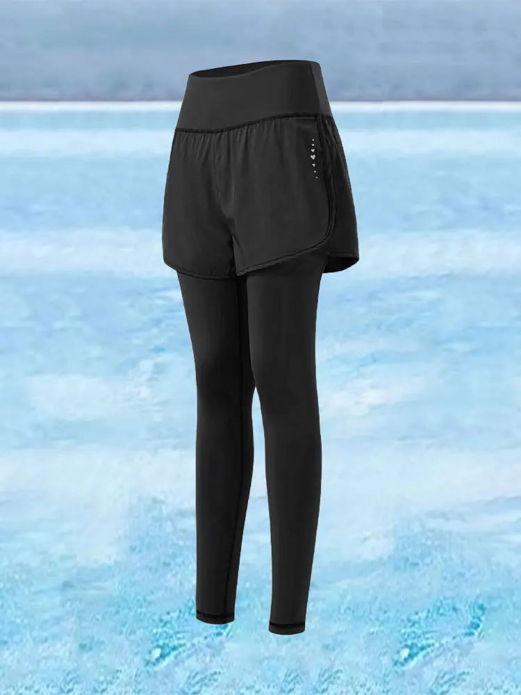 Women's Long Sleeve Swimming Suit Bottoming Briefs Anti-Light Loose Angle Swimwear plus Size Slimming Sunscreen Diving Suit