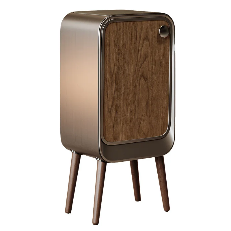 LH Home Living Room High Foot Large Capacity Light Luxury High-end Kitchen Trash Can Ancient Style