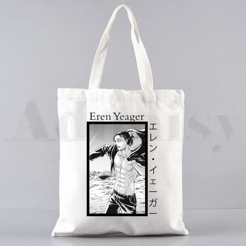 Anime Final Season Attack on Titan Titans Attack Handbags Shoulder Bags Casual Shopping Girls Handbag Women Elegant Canvas Bag