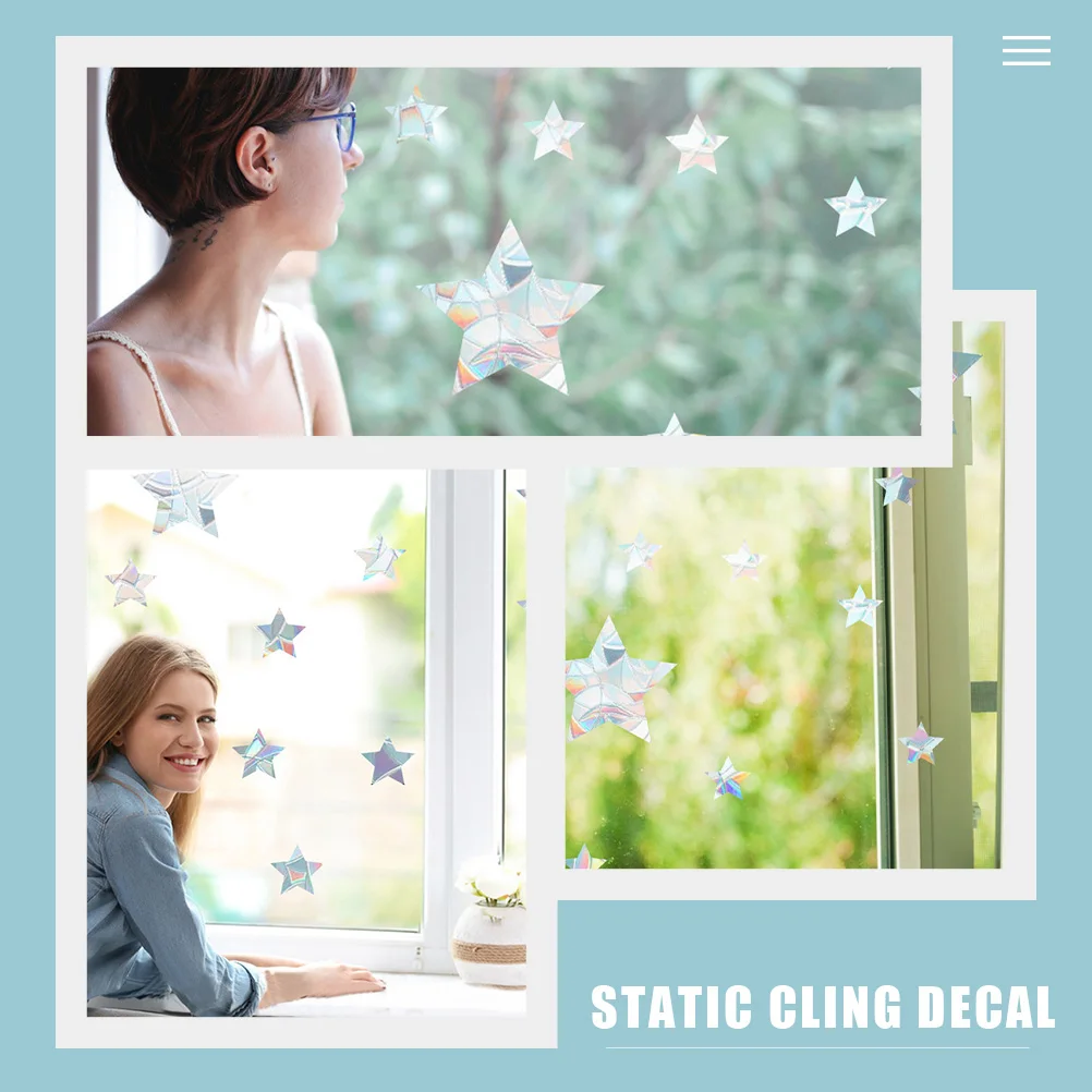

12pcs Anti-Collision Window Clings Bird Safety Glass Stickers Non Adhesive Removable Static Decals Diy Home Decor Living Room