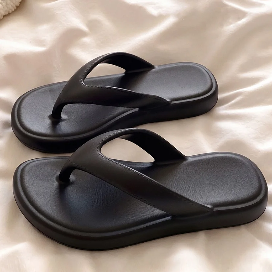 

Fashion Women's Flip Flops Summer Beach Sandals Soft Sole EVA Flats Thick Sole Slippers Female Platform Bathroom Non-Slip Slides
