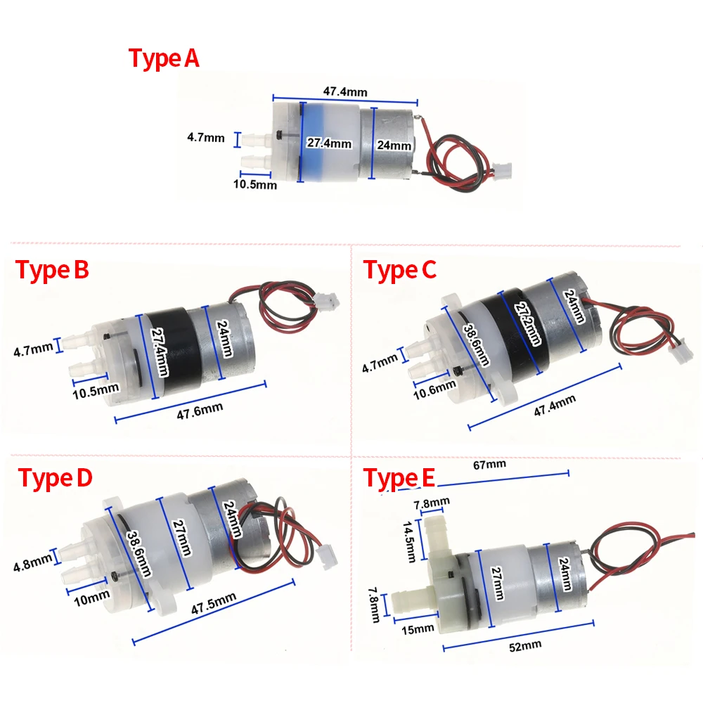 Mini 310 Motor Water Pump DC 3V-12V Self-priming Water Pump Diaphragm Water Dispenser Pump