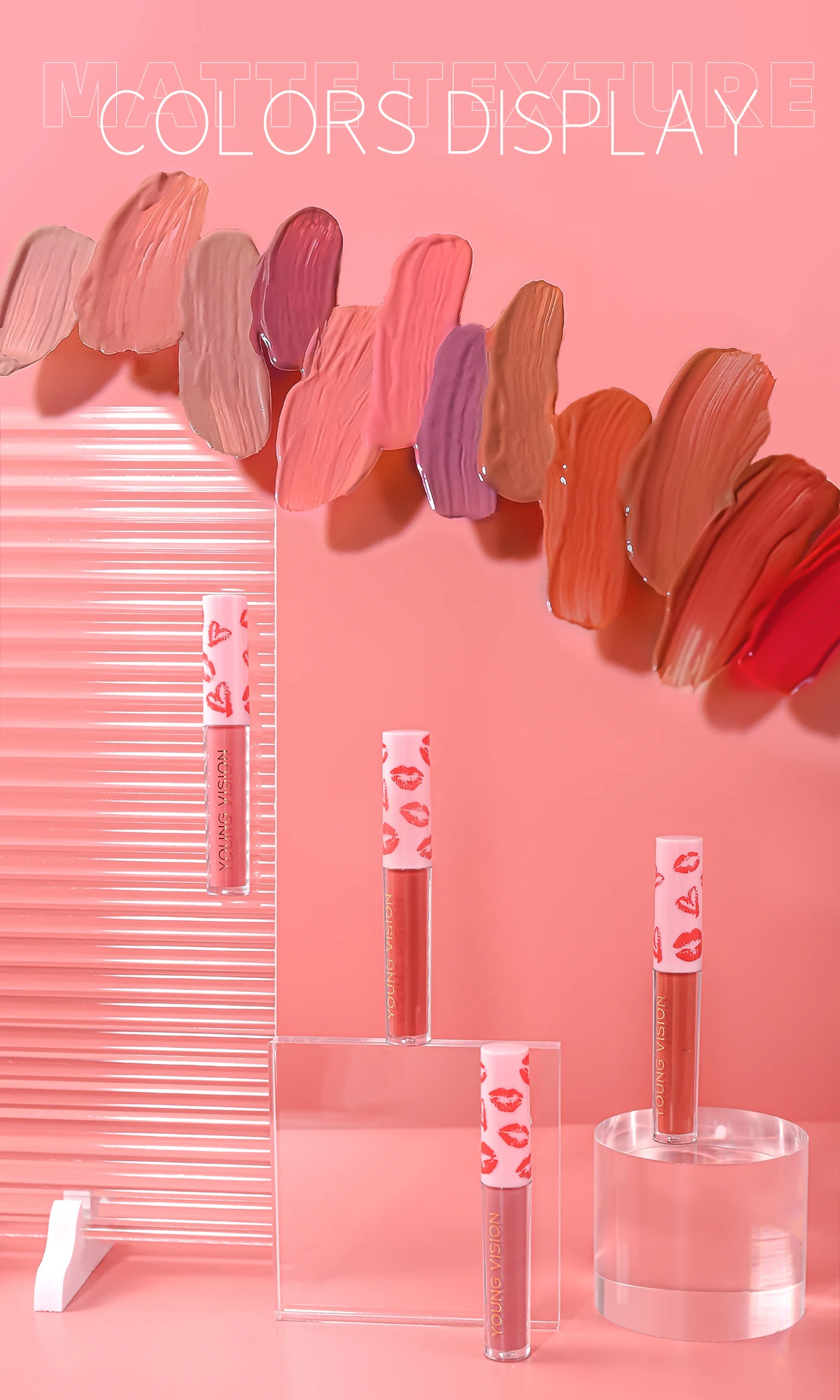 12 Color Matte Velvet Liquid Lip Gloss Long Lasting Non-Stick Cup Waterproof Intense Color Showing Lip Mud