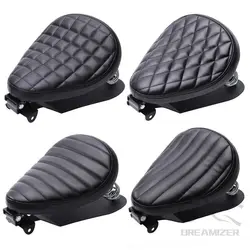 1 SET Motorcycle Retro Leather Solo Seat 3