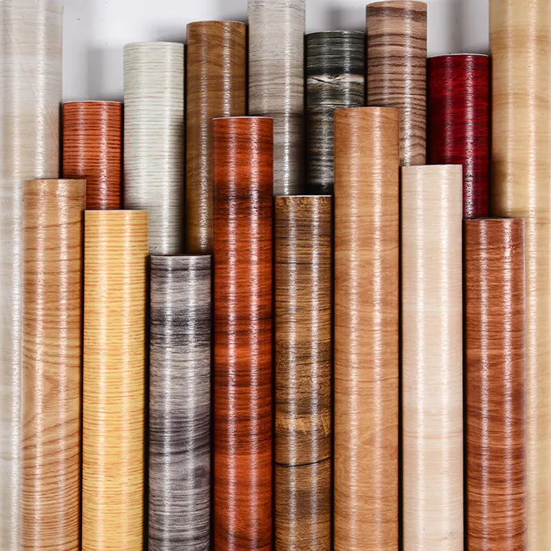 40CM X 3M Furniture Renovation Stickers Self-adhesive Wood Grain Stickers Wallpaper Cabinets Wooden Doors Tabletops Waterproof