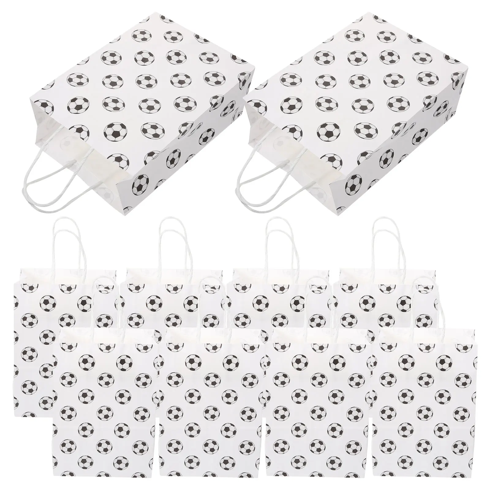 

12 Pcs Football Paper Bag Party Bags Sport Hand Carry Sports Goodie Favors Treat