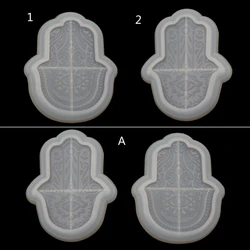 Hamsa Hand Tray Resin Mold  Amulet Epoxy Resin Mold Hamsa Hand Shape Holder Jewelry Plate Dish Resin Casting Molds