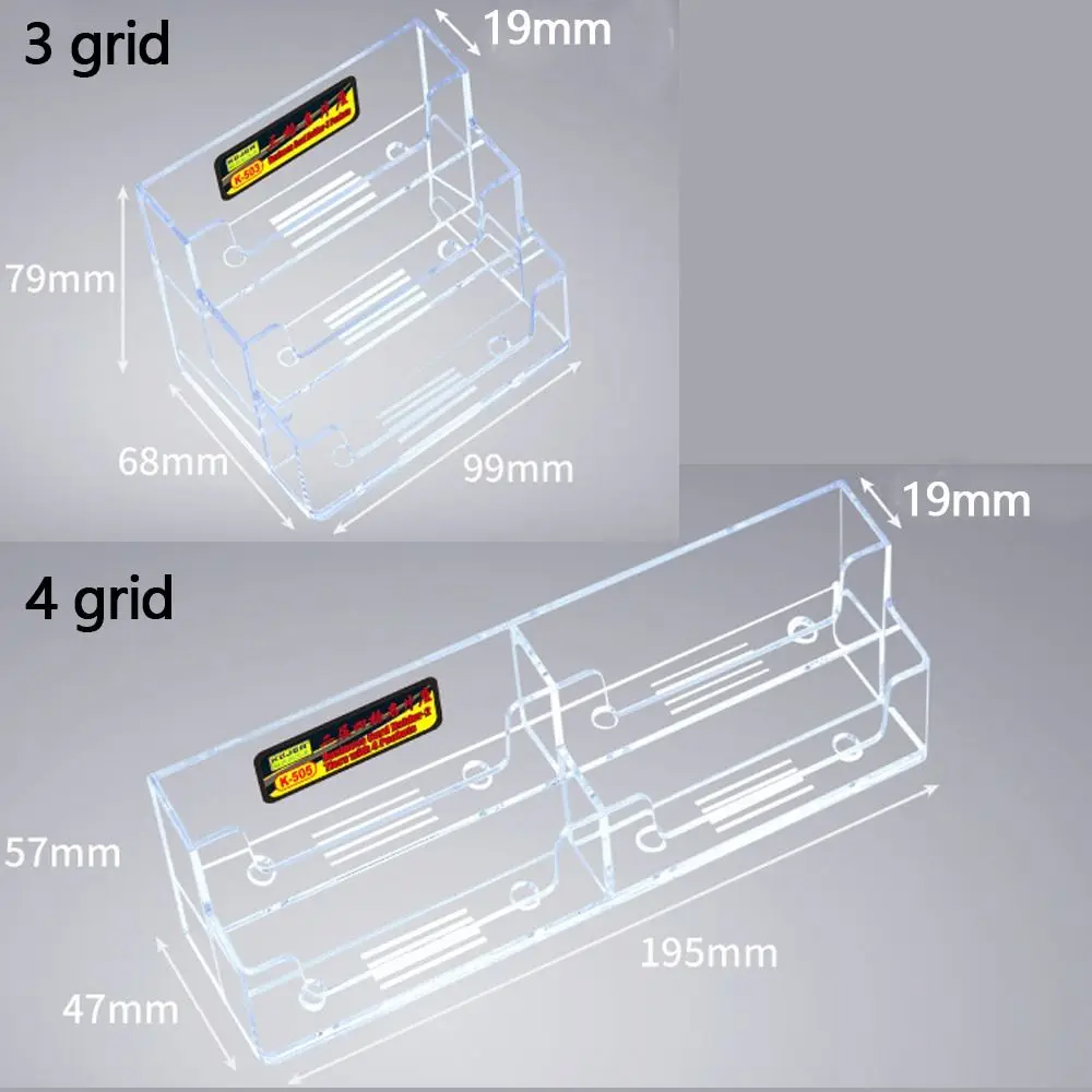 Nieuwe Transparante Desktop Shelf Box Multi-Layer Locatie Card Organizer Display Stand Creatieve Plastic Opslag Box Office