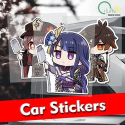 Genshin Impact Hu Tao Peeking Wall Sticker Endearing Waterproof Decal Refrigerator Living Room Wall Decoration Car sticker