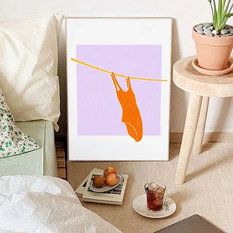 Abstract Art Painting Poster A Wonderful Day Girl's Room Decoration Canvas Printing Home Living Room Wall Art Frameless Painting