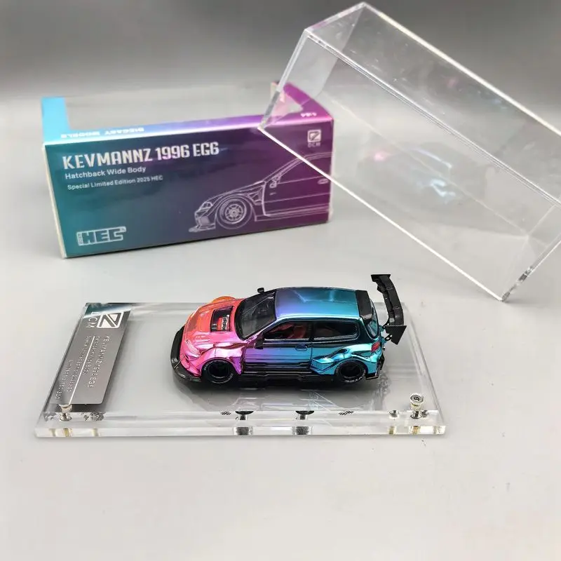新入荷 Dcm 1:64 ホンダ シビック EG6 Hec 限定版 スタック改造車 合金 ミニチュア ダイキャスト オーナメント カスタム おもちゃ
