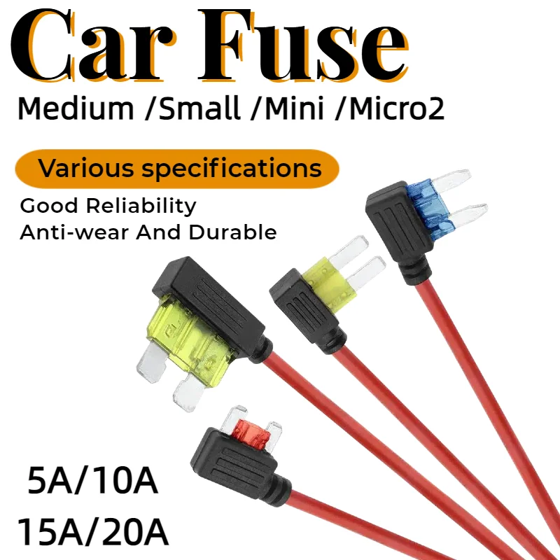 1/5/10PCS 5A 10A 15A 20A Car Fuse Holder Add-a-circuit TAP Adapter Micro Standard ATM APM Blade MINI Medium Simple Safety Device
