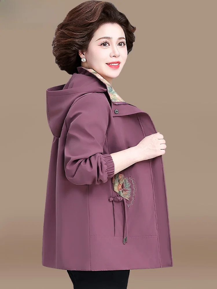 

Модная весенняя куртка для женщин среднего возраста в новом китайском национальном стиле, свободный крой, кардиган из смесового полиэстера