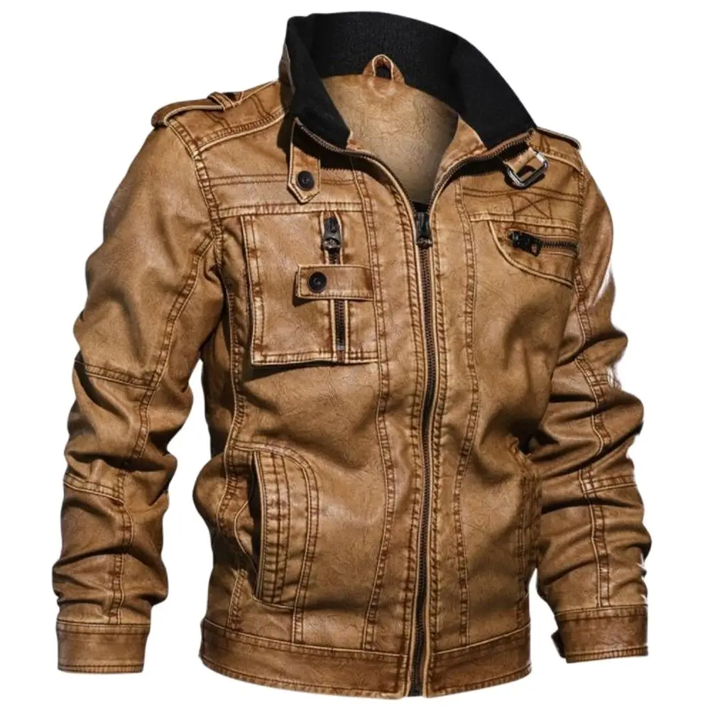 

Mountainskin New Men'S Leather Jackets Autumn Casual Motorcycle Pu Outerwear Warm Biker Leather Coats Brand Clothing Eu Size 8xl