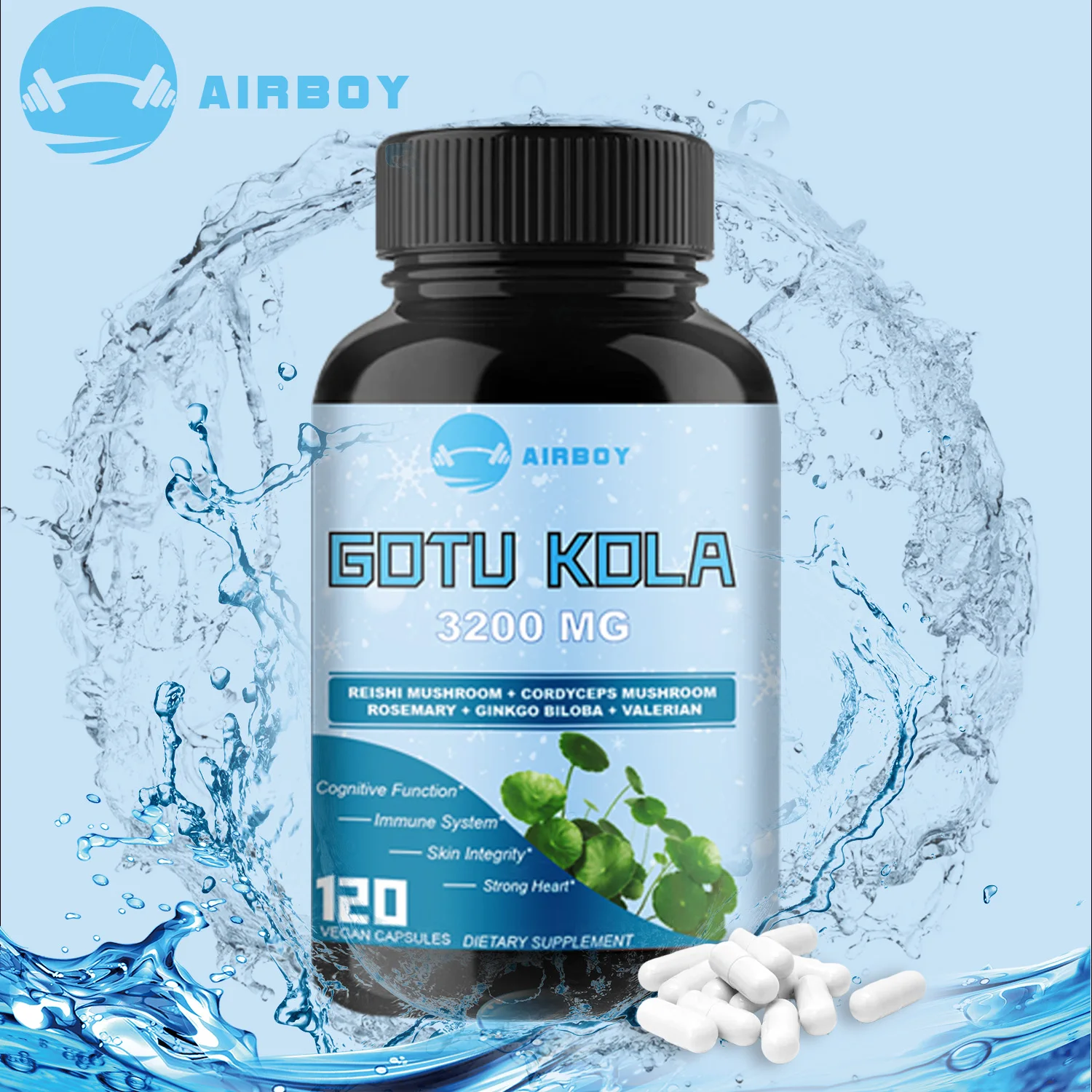 Gotu Kola - Supports Brain, Skin and Heart Health, Improves Memory, Non-GMO