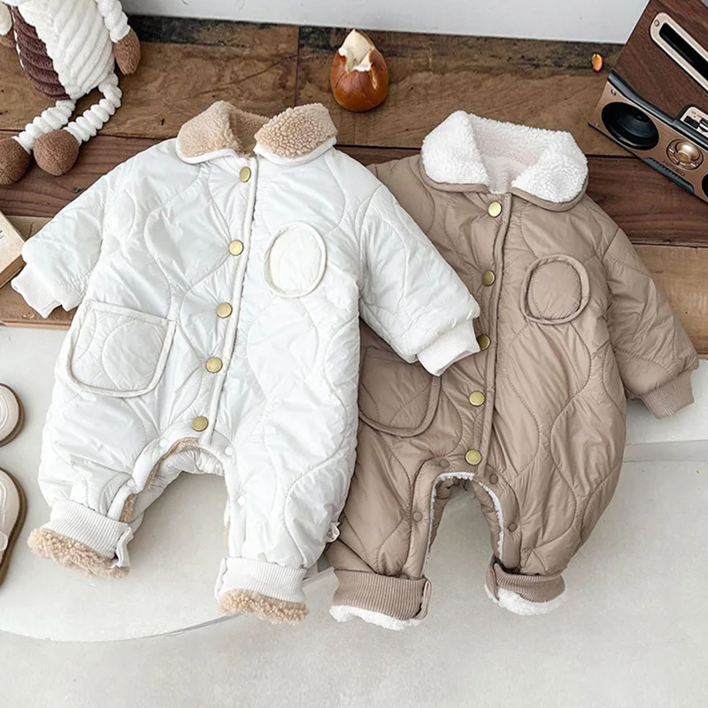 

Double-sided Baby Winter Jumpsuits for Girls Boys Clothes Newborn Romper Infant Onesie Warm Toddler Outfit Kids One-Piece