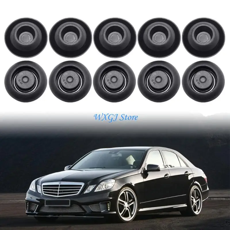37JE Replacement Automotive Sealing Cover Set, 10 Piece Black Press In Body Opening Covers for Garage Maintenance, 0039981350