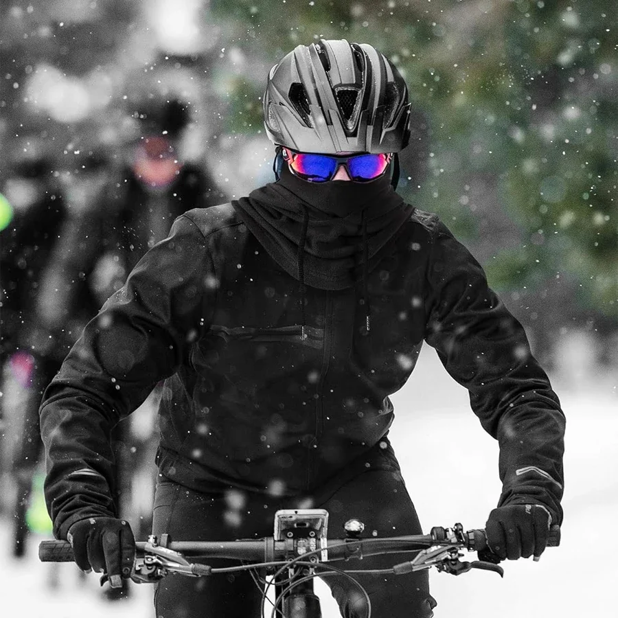 

4-in-1 Windproof Warm Winter Balaclava Neck Gaiter Hood for Skiing & Outdoor Activities, Thermal Face Cover Polyester Material