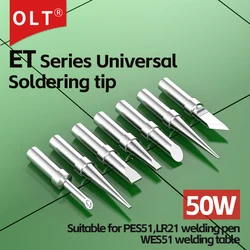 ET Soldering Iron Tips For weller WES50 WES51 WESD51 Soldering Station Welder PES51 LR21 Handles Replacement Soldering Iron Tips