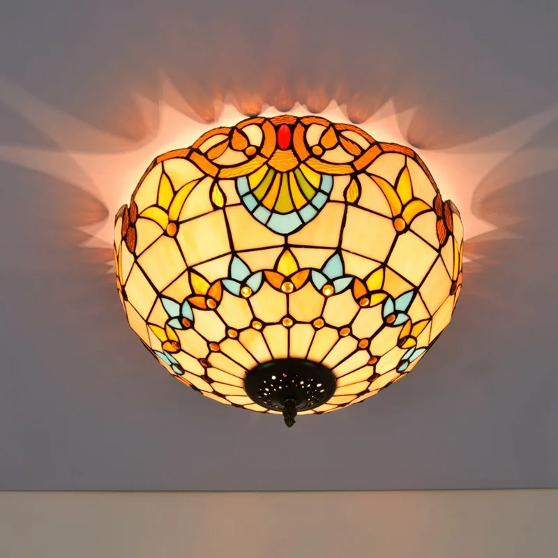 

APCITL European Iron Ceiling Lamp LED Light Square Rose Lampshade for Hotel Outdoor Bedroom Living Room Decorative Surface