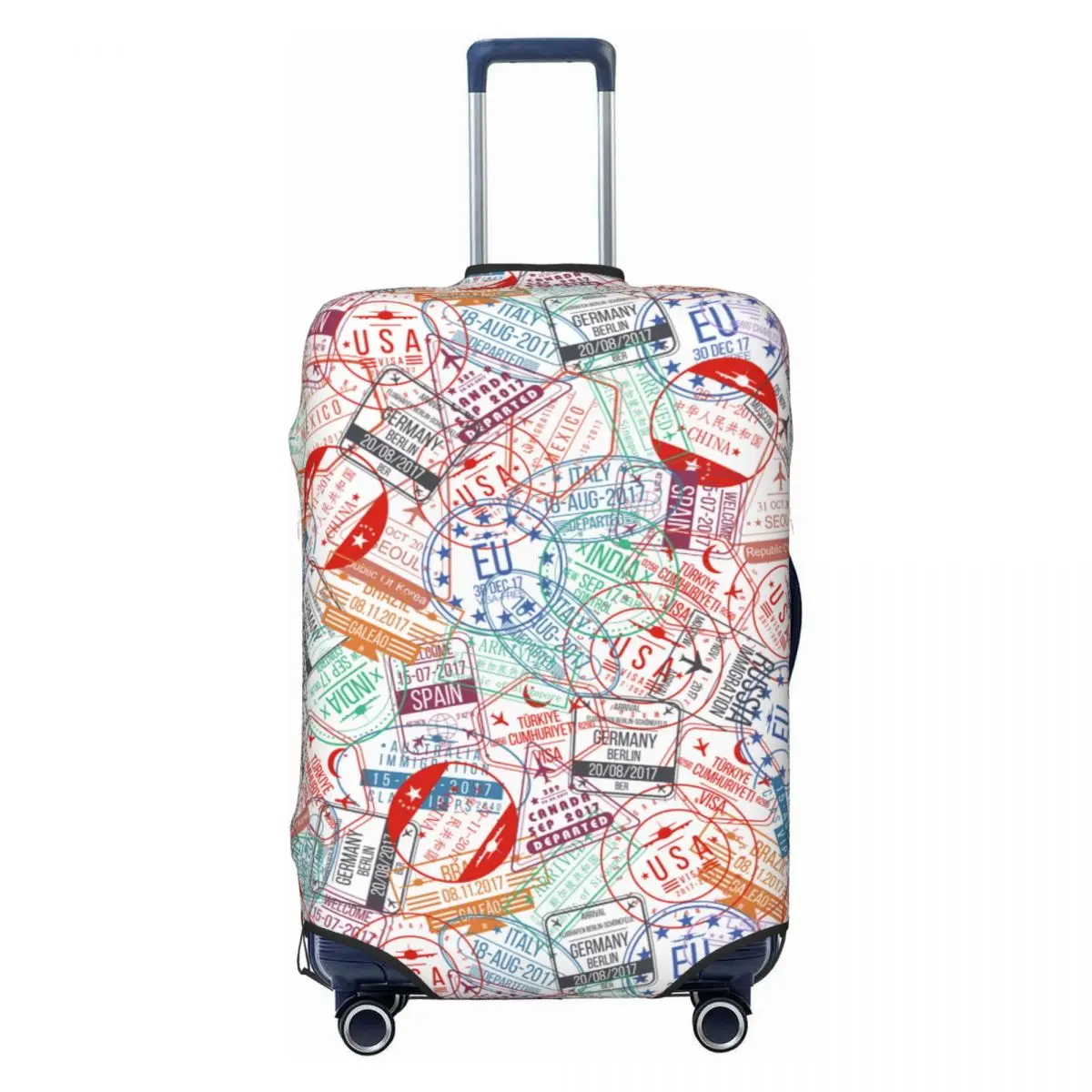 Passport Stamp Suitcase Cover Visa Airport Travel Holiday Elastic Luggage Supplies Protection