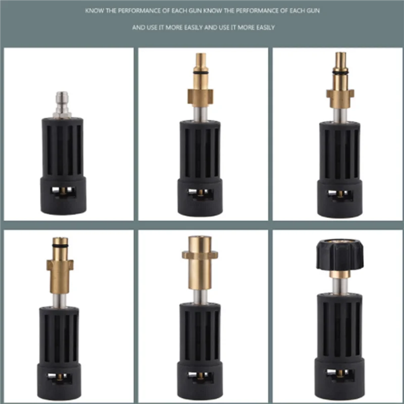 2X Suitable For KARCHER K2 Series Conversion Joint 1/4 Quick Plug Union High Pressure Washer Car Wash Nozzle Accessories-AT36
