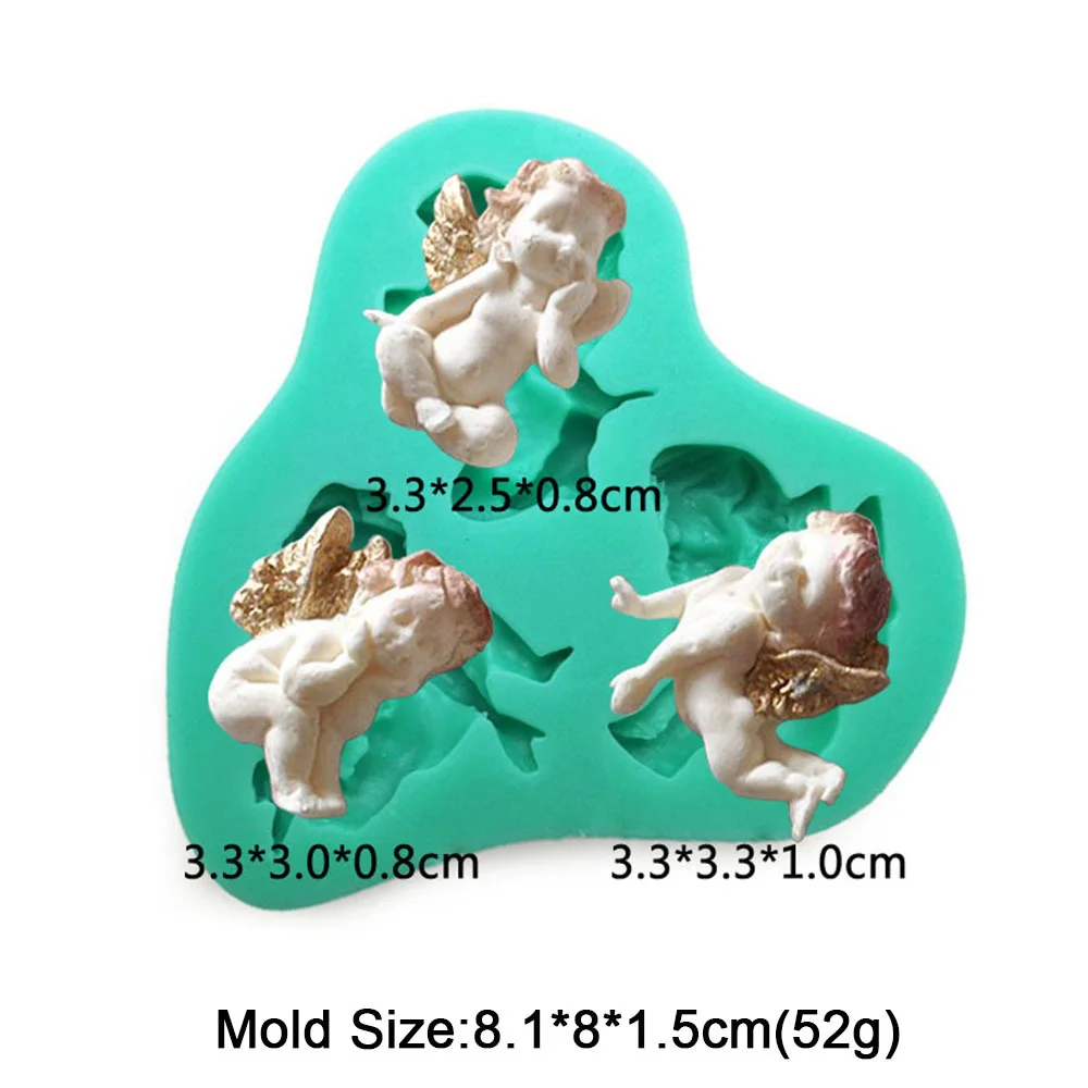 Engel Serie Fondant Silikonform Amor Flügel Modell Zucker Cupcake Schokolade Backen Kuchen Werkzeuge handgemachte Ton Harz machen Form – Detail 10