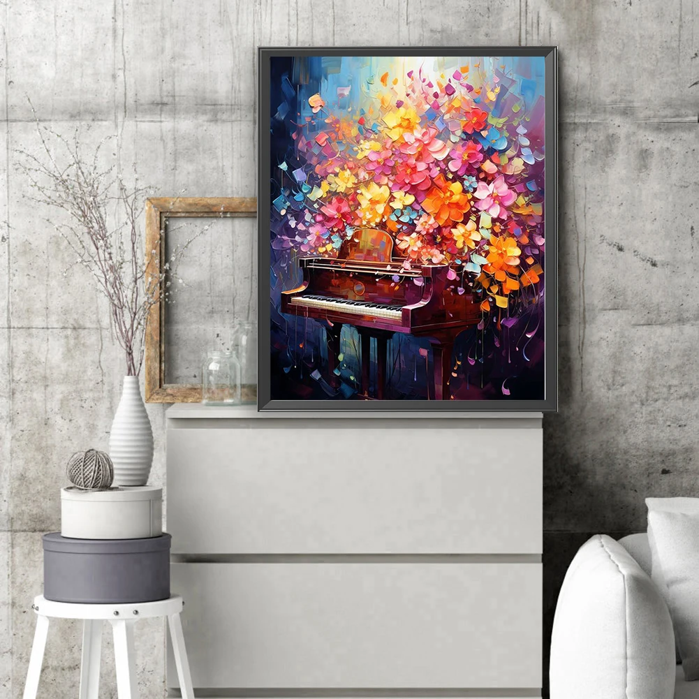

Paint By Numbers Kit On Canvas DIY Oil Art Flower Picture Home Wall Decor40x50cm (A)