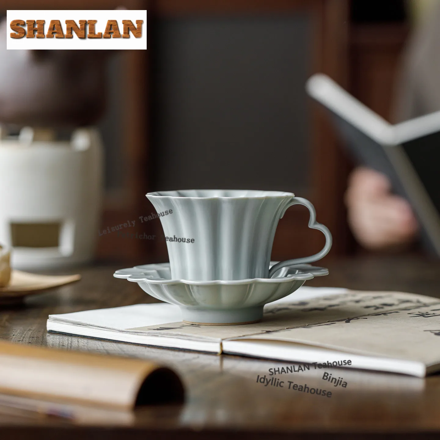 

130 мл Небесно-голубая фарфоровая кофейная кружка с тарелкой, чашка для горячего шоколада, кружка для послеобеденного чая, бутылка для напитков, чашка с блюдцем, комплект для кафе