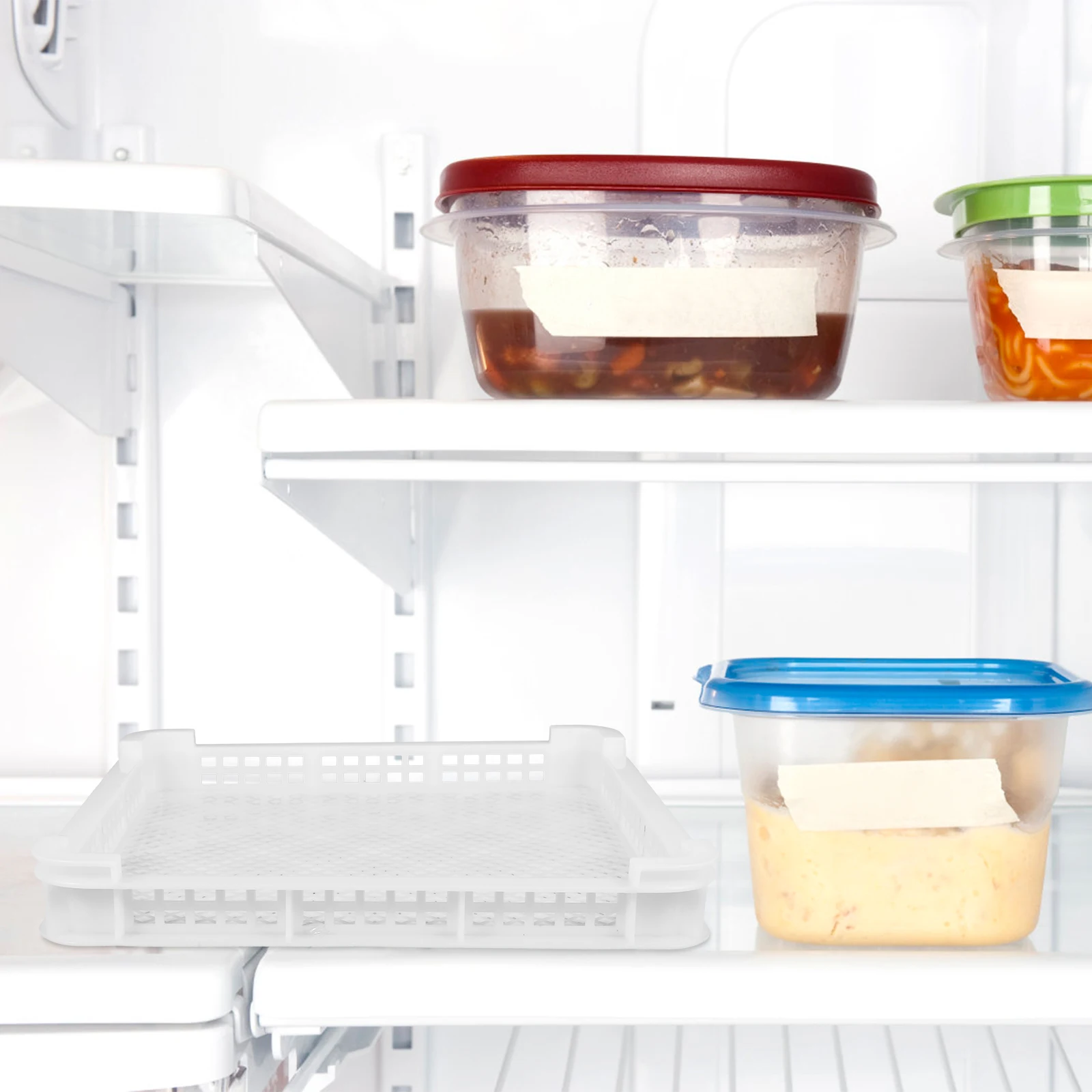 

s Freezer Basket Hollow Plastic Tray for Seafood Drying Rack Suitable Home Kitchen Restaurant Lab Dry Equipment Teaching