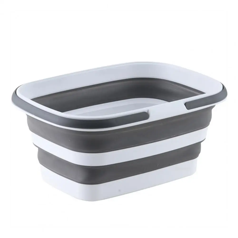 Collapsible Bucket White Folding Bucket Multi-use Space-saving  Great Easy to Store Foldable Tub