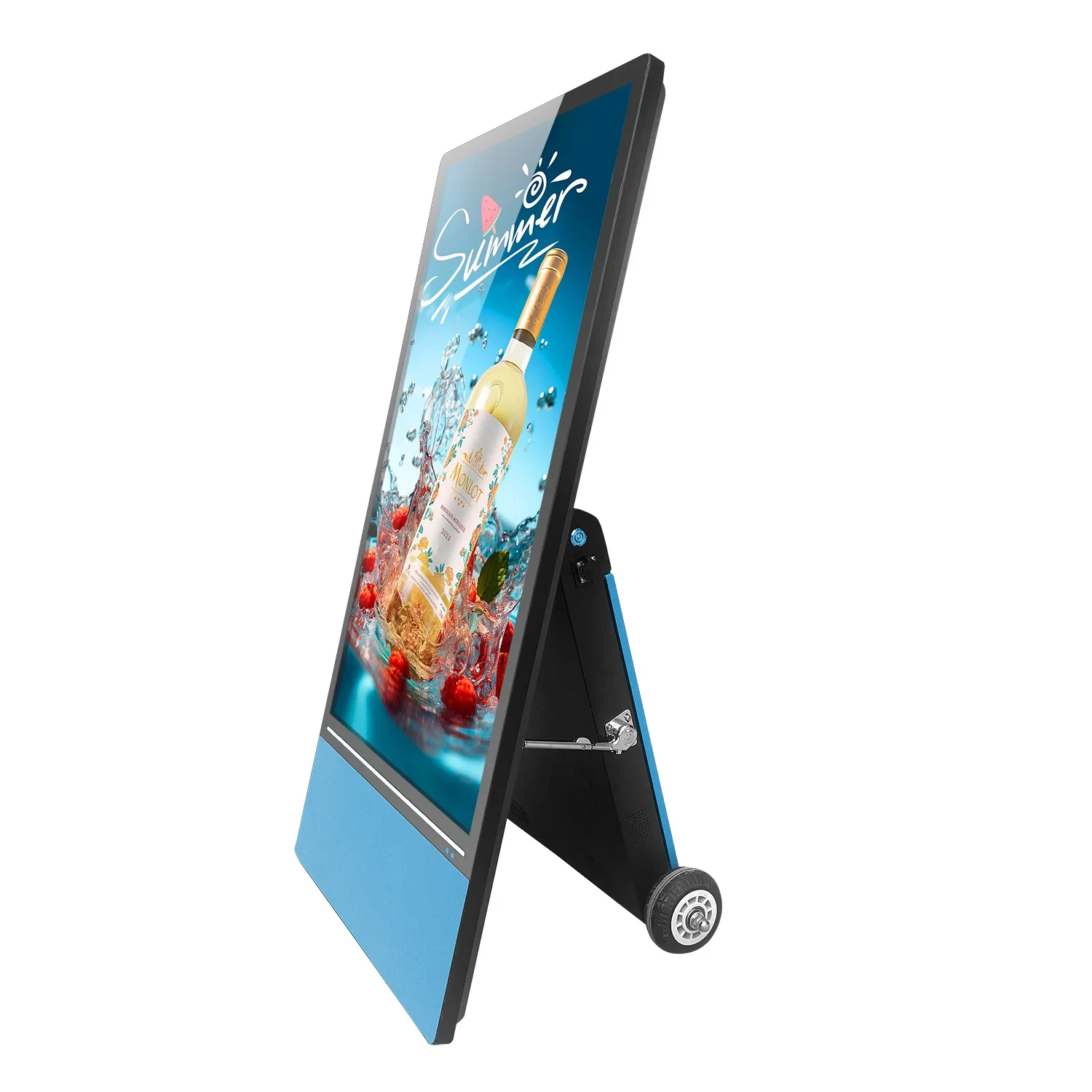 43 inch Outdoor Landing Touch Screen 2500nits Removable Battery Digital Signage Floor Stand Advertising Display