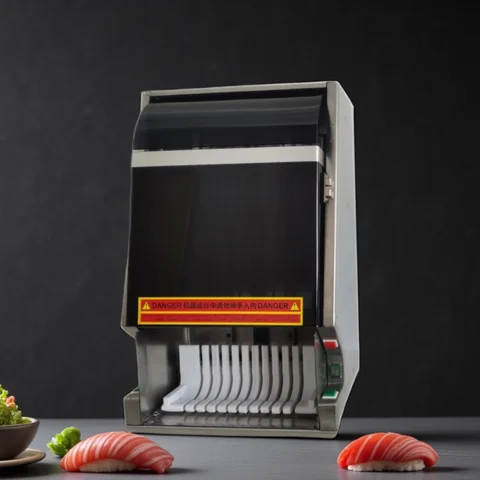 상업용 스시 커터 슬라이서 자동 스시 롤 8/10/12 조각 밥 롤 절단기 스낵샵용 스시 슬라이서