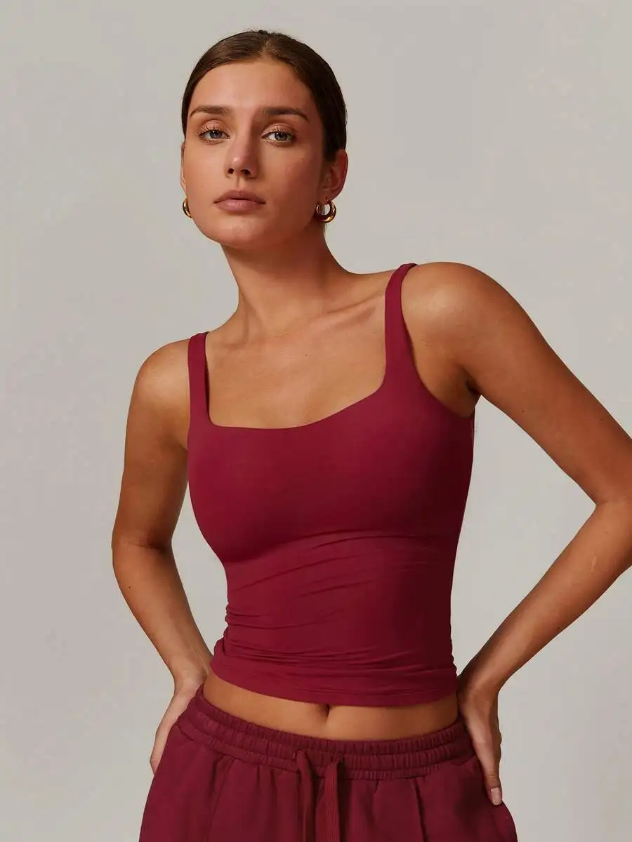 

Womens Sports Camisole Vest High Elasticity Comfortable Home Commuting Tank Top