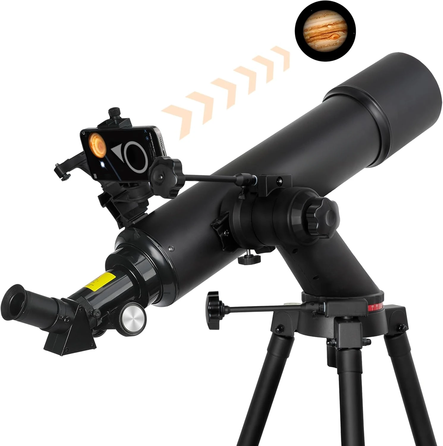 100mm Aperture 600mm FL w/Star-Finding System for iOS/Android, Telescope for adults high powered