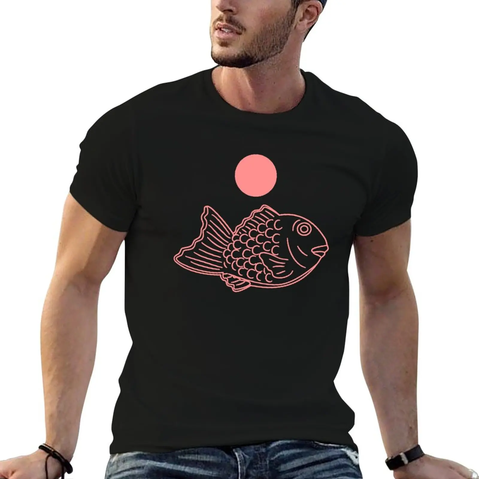 Japanese Taiyaki T-Shirt cotton graphic tees kawaii clothes Men's cotton t-shirt