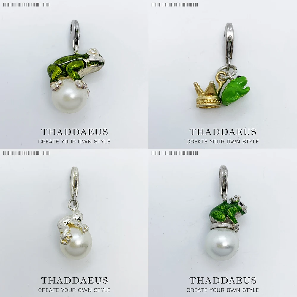 Frog Prince & Pearl Pendant Charm Europe Style Fashion Jewelry Club For Women