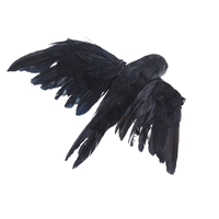 Realistic Crow Prop Black Flying Birds Prop Spooky Outdoor
