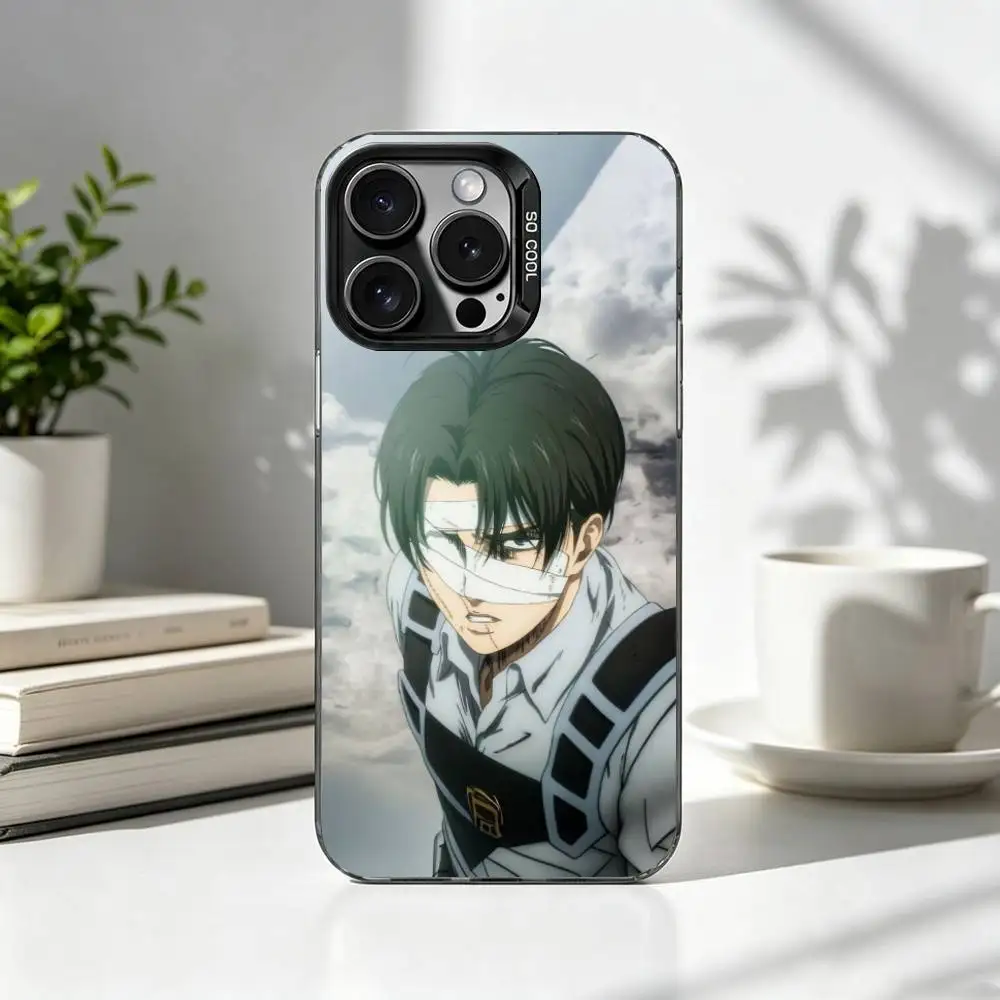 Attack on Titan Levi Ackerman Phone Case For iPhone 17,16,15,14,13,12,11 Plus,Pro Max,XS,Colorful Silver Phone case Funda Cover