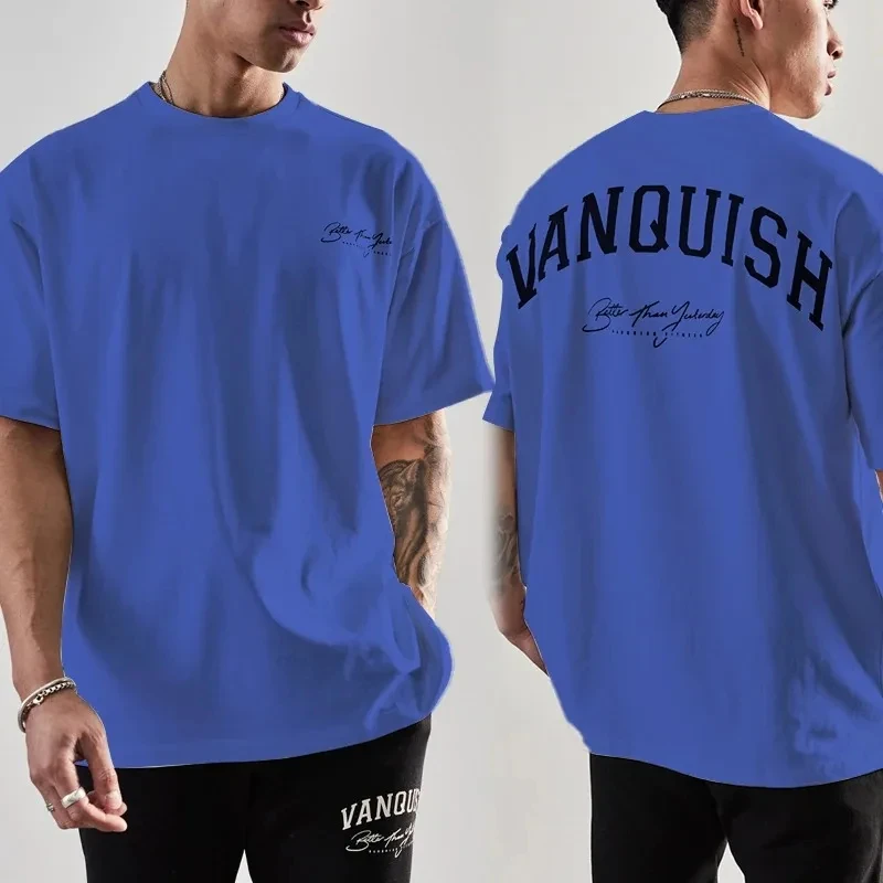 Summer Men Fashion Cotton T-Shirt Vanquish Tops Tees Children Casual Y2K O-Neck Clothing Women Short Sleeve Harajuku Streetwear